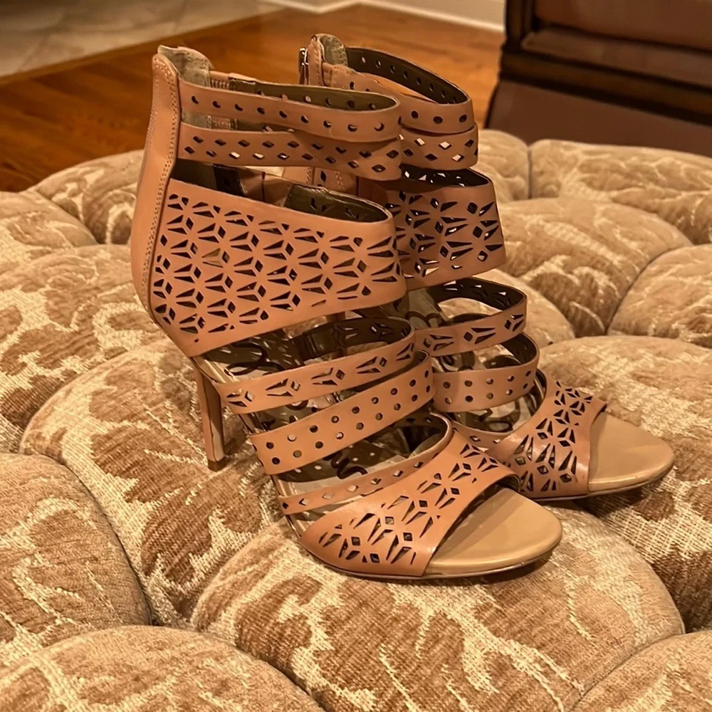 NEW Sam Edelman Alysia Leather Heels - Picture 2 of 5